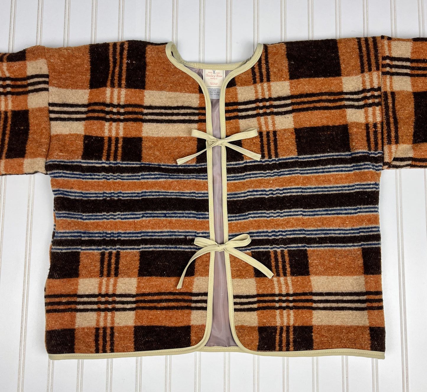 Upcycled Brown Wool Blanket Jacket