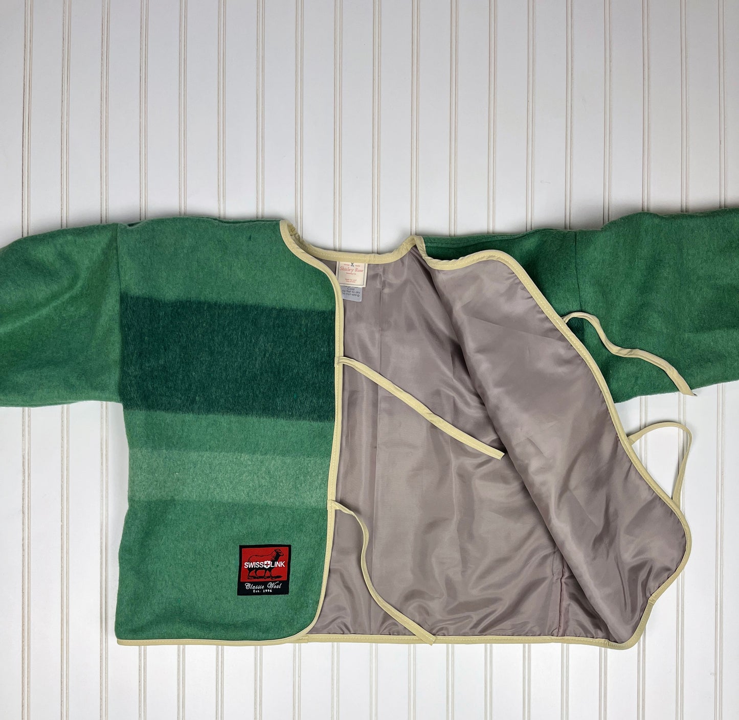 Upcycled Green Striped Torso Jacket