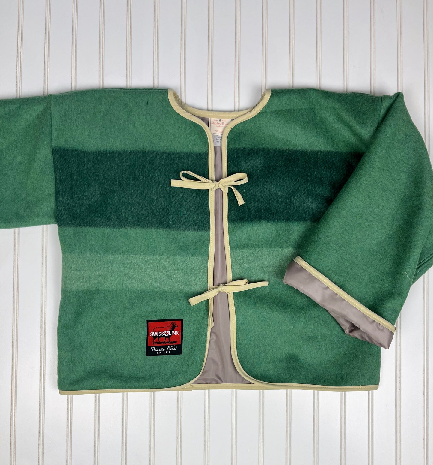 Upcycled Green Striped Torso Jacket